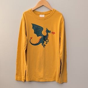 Hanna Andersson Mustard Dragon Long Sleeve Tee